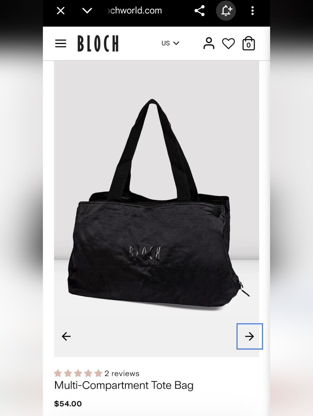 Bloch For Dancers Multi-Compartment Tote Bag